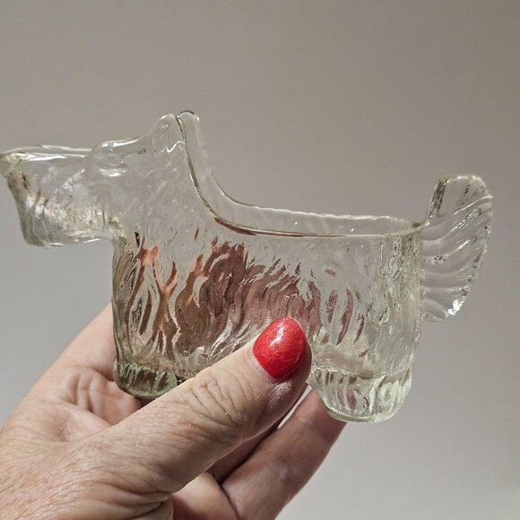 Vintage LE Smith Company 1930s Scottish (Scottie) Terrier Pressed Glass Creamer - Picture 1 of 11
